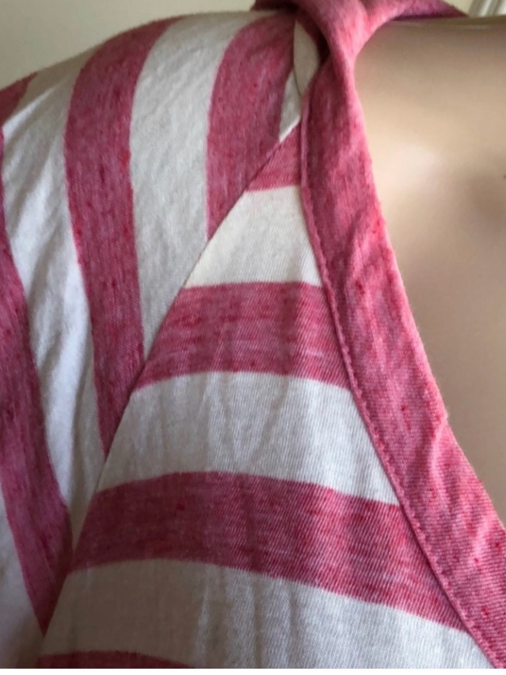 Splendid Pink & White Striped Hooded Women's Top - Picture 14 of 16